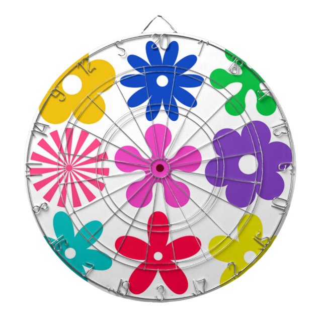 TABLA DARDOS FLORES DE RETRO GROOVY (Frente)
