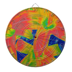 Tabla Dardos flores fluorescentes