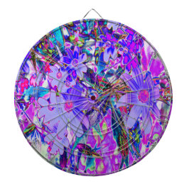 Tabla Dardos Flores selvagens roxas e magenta coloridas