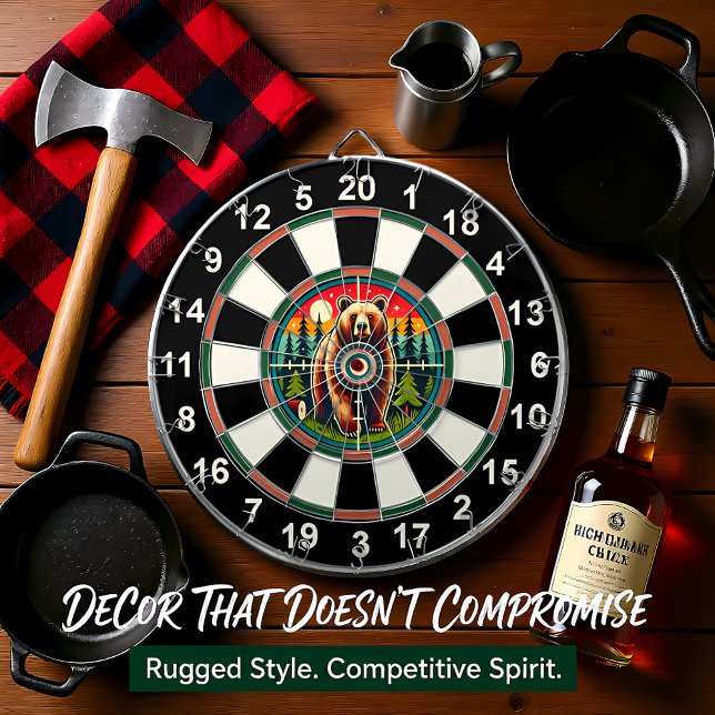 Tabla Dardos Floresta Grizzly com cobertura de destino (Criador carregado)