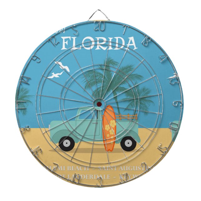 Tabla Dardos Flórida: Viagem Dart Board (Frente)