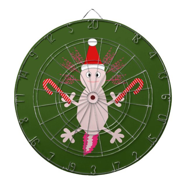 Tabla Dardos Fofo de Natal Axolotl (Frente)