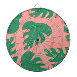 Tabla Dardos Folhas de Monstera Padrão de Listras Abstratas