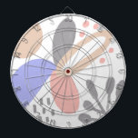 Tabla Dardos Formas Orgânicas Padrão de Arte Floral Sun<br><div class="desc">Projetado por Dream Big Digital Design</div>
