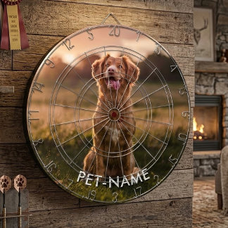 Tabla Dardos Foto Personalizada Com O Nome Do Seu Cachorro