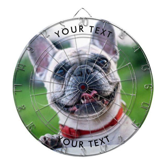 Tabla Dardos Foto personalizada de cão (Frente)