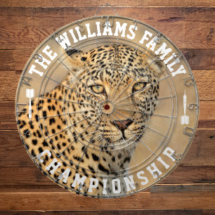 Tabla Dardos Foto personalizada de leopardo personalizada