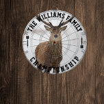 Tabla Dardos Foto personalizada do nome da família<br><div class="desc">Adicione o nome da sua família e crie facilmente o seu dartboard personalizado. Clique no botão PERSONALIZAR para alterar a cor do texto.</div>