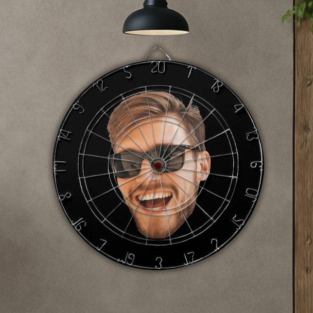 Tabla Dardos Foto Personalizada Engraçada de Homens (Funny Personalized Men's Face Photo Dart Board
)