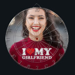 Tabla Dardos Foto personalizada que amo meu Namorada<br><div class="desc">Foto personalizada que amo minha placa de dardo Namorada</div>