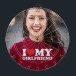 Tabla Dardos Foto personalizada que amo meu Namorada<br><div class="desc">Foto personalizada que amo minha placa de dardo Namorada</div>