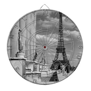 Tabla Dardos França vintage Paris torre Eiffel palácio Chaillot