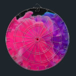 Tabla Dardos Fumaça digital rosa e roxa<br><div class="desc">Os perfeitos tons de rosa e roxo se juntam para criar uma arte realmente incrível! Com texto facilmente adicionado de sua escolha,  você pode fazer isso como presente ou para você mesmo! Este gráfico atraente fará com que qualquer um fique feliz!</div>