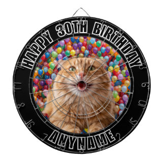 Tabla Dardos Fundo de balões de ANIVERSÁRIO DE 30 ANOS com FOTO