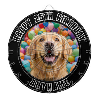 Tabla Dardos Fundo de balões para ANIVERSÁRIO DE 25 ANOS com FO