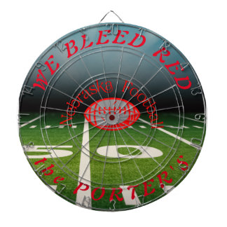 Tabla Dardos Futebol de Nebraska - Personalizar Quadro de Arte