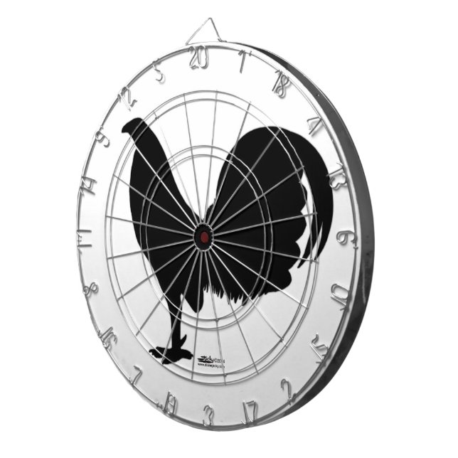 Tabla Dardos Gamecock Rooster Silhouette (Frente Direita)