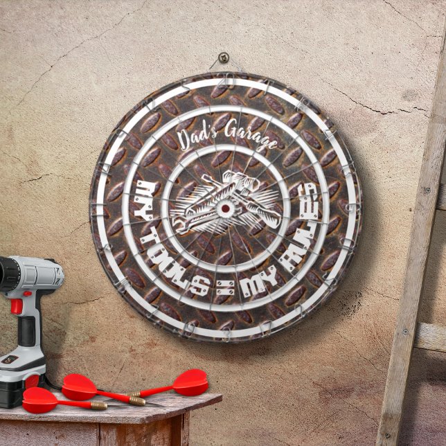 Tabla Dardos Garagem do Papai Minhas Ferramentas Minhas Regras (Criador carregado)