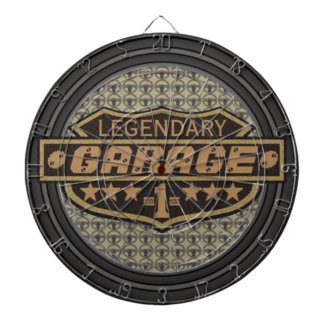 Tabla Dardos Garagem legendária personalizada (Frente)