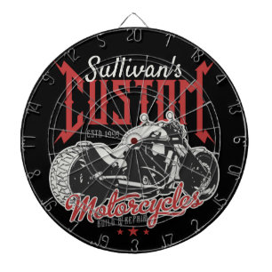 Tabla Dardos Garagem Personalizada de Biker de Bicicleta Má Gr