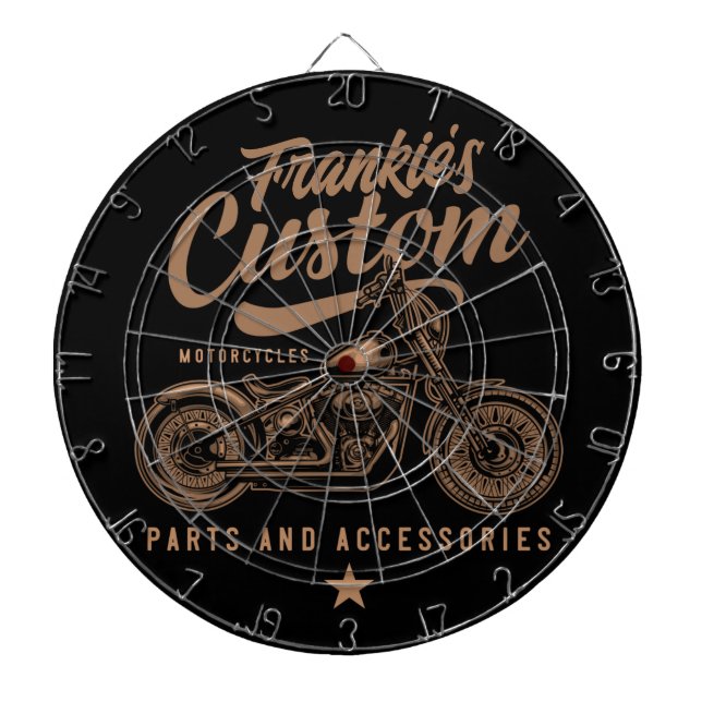 Tabla Dardos Garagem personalizada de motocicleta personalizada (Frente)
