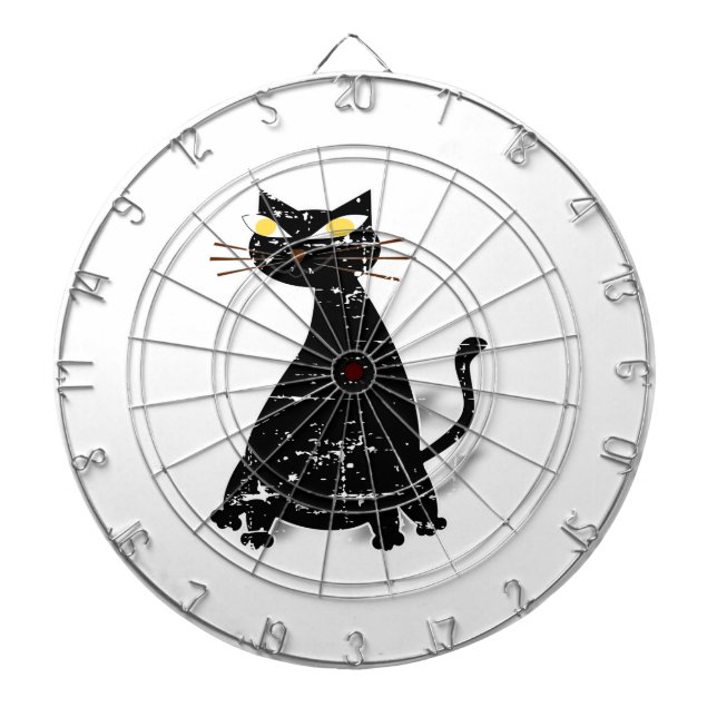 Tabla Dardos Gato de Gordura Preta Distante (Frente)