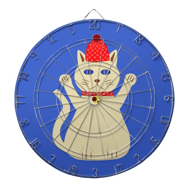 Tabla Dardos Gato de Natal bonito (Frente)