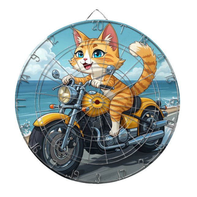 Tabla Dardos Gato engraçado (Frente)