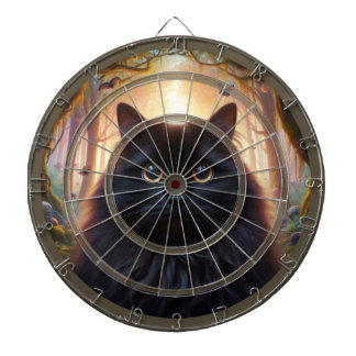 Tabla Dardos Gato Negro Fantástico está te observando regulamen