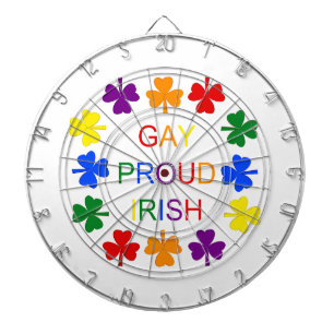 Tabla Dardos Gay Orgulho dos Shamrocks LGBT Irlandeses LGBT