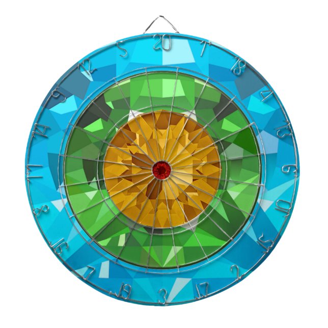 Tabla Dardos Gems Coloridas (Frente)