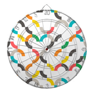 Tabla Dardos geométrica circular Legal, moderna, colorida, mod