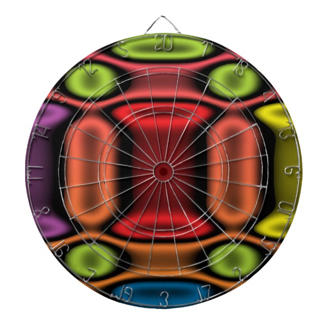 Tabla Dardos Geométrico Neon (Frente)