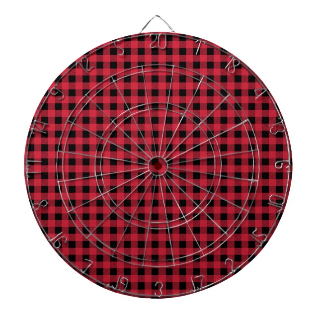 Tabla Dardos Gingham Red and Black (Frente)