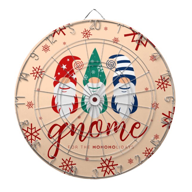 Tabla Dardos Gnomo de Natal do Holidays Snowflakes (Frente)