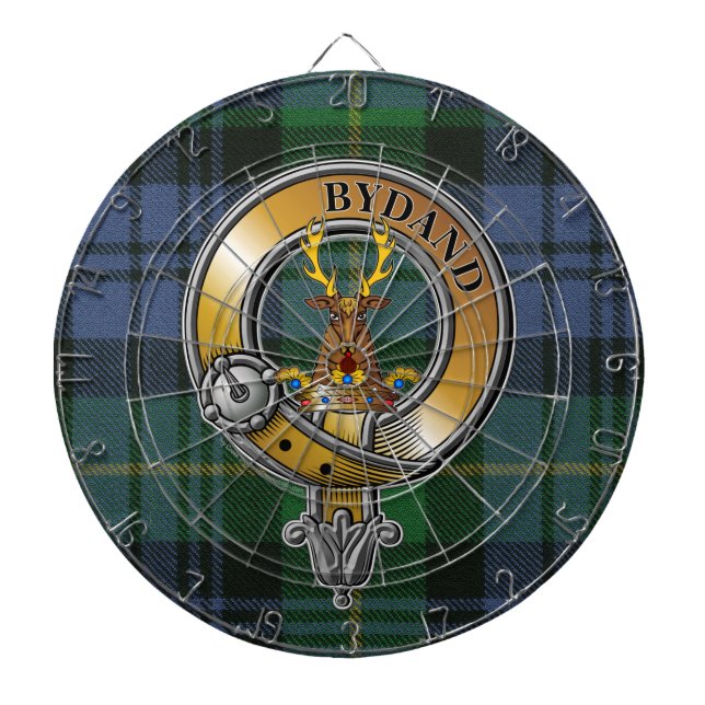 Tabla Dardos Gordon Tartan e Crachá (Frente)