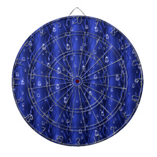 Tabla Dardos Gotas de chuva em metal azul
