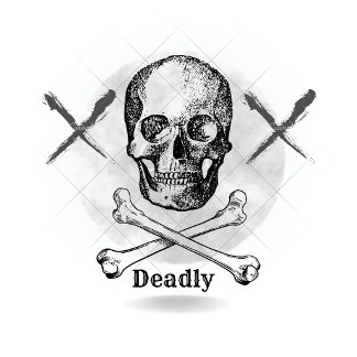 Tabla Dardos Gothic Skull and Crossed Knives Dark Art Dartboard