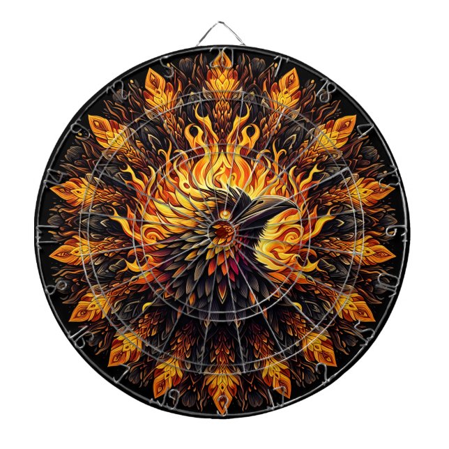 Tabla Dardos Gráfico Circular Phoenix Flaming (Frente)
