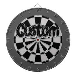 Tabla Dardos Gray, Charcoal, and Black Customizable Text