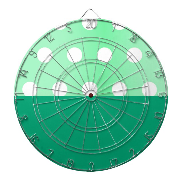 Tabla Dardos Green Poka Dots (Frente)