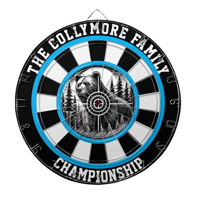 Tabla Dardos Grizzly Circular com Sobreposição de Destino (Frente)