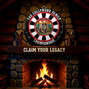 Tabla Dardos Grizzly Circular no Alvo da Floresta