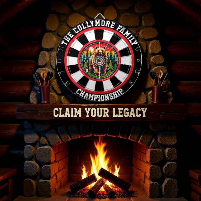 Tabla Dardos Grizzly Circular no Alvo da Floresta (Criador carregado)