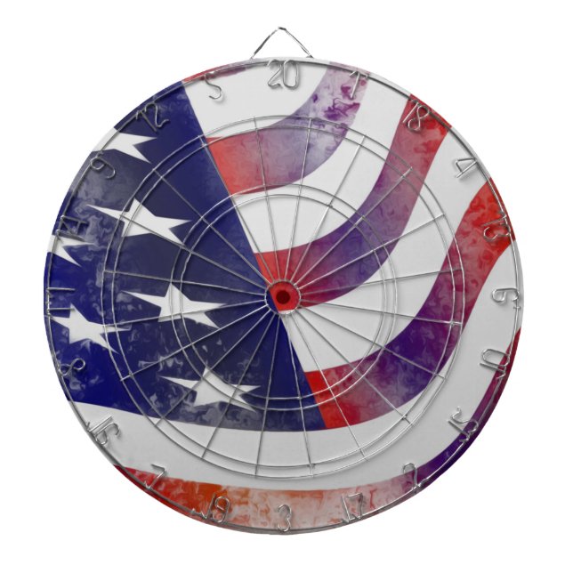 Tabla Dardos Grunge American Flag (Frente)