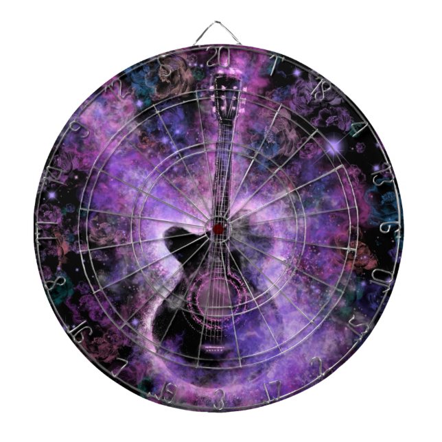 Tabla Dardos Guitar Dart Board Purple - Magic Sound (Frente)