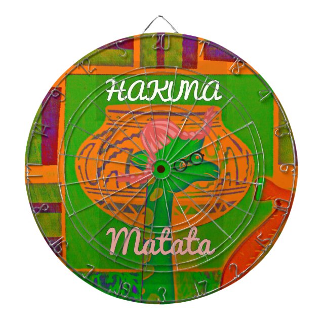 Tabla Dardos Hakuna Giraffe Art Impressão (Frente)