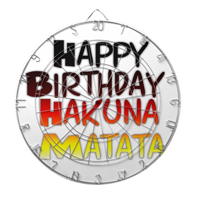 Tabla Dardos Hakuna Matata Art Impressão (Frente)