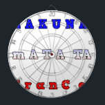 Tabla Dardos Hakuna Matata França Art Impressão/Graphic<br><div class="desc">Hakuna Matata França Art Impressão/Graphic Celebra alegria e positividade com nossa Hakuna Matata France Art Impressão. Esta vibrante design apresenta a frase divertida "Hakuna Matata France" em tipografia ousada e atraente, incorporando as cores da bandeira nacional francesa: azul, branco e vermelho. O texto lúdico e as cores brilhantes criam uma...</div>