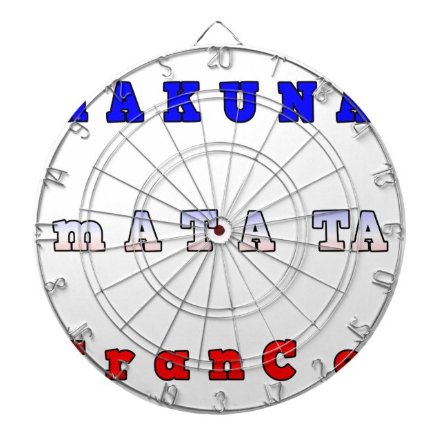 Tabla Dardos Hakuna Matata França Art Impressão/Graphic (Frente)
